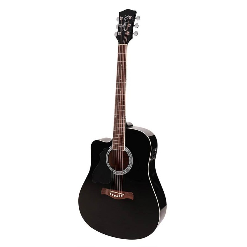 Gui. acú. E Dreadnought Richwood zurda negra | MÚSICA BILBAO