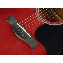 GUITARRA ACÚSTICA RICHWOOD ELECTRIFICADA DREADNOUHT ROJO SUNBURST | MÚSICA BILBAO