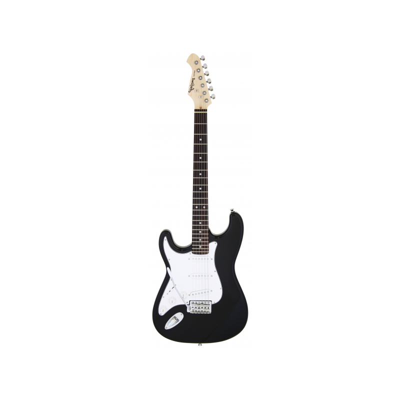 GUITARRA ELÉCTRICA ARIA TIPO STRATOCASTER ZURDA SERIE STG-003 NEGRA