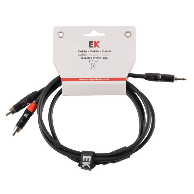 CABLE EK MINI JACK - RCA 3 METROS | MÚSICA BILBAO