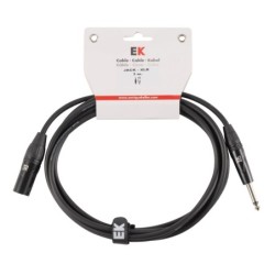 CABLE EK AUDIO PARA MICRÓFONO JACK - XLR MACHO 3 M | MÚSICA BILBAO
