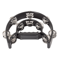 PANDERETA MEDIA LUNA DOBLE NEGRA TW20BK