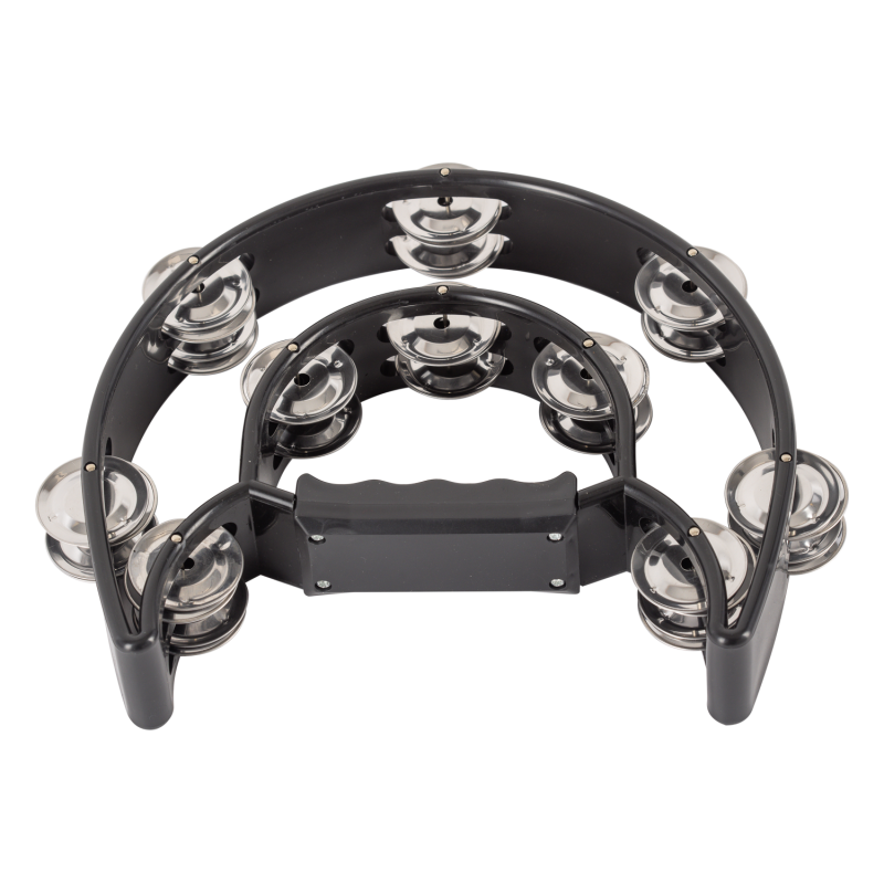 PANDERETA MEDIA LUNA DOBLE NEGRA TW20BK