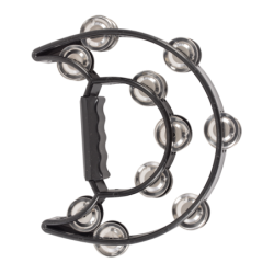 PANDERETA MEDIA LUNA DOBLE NEGRA TW20BK