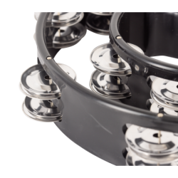 PANDERETA MEDIA LUNA DOBLE NEGRA TW20BK