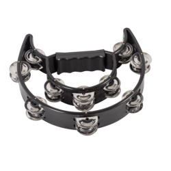 PANDERETA MEDIA LUNA DOBLE NEGRA TW20BK