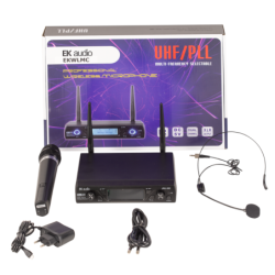 SISTEMA INALÁMBRICO DE DOS MICRÓFONOS EK MANO Y CABEZA EKWLMC