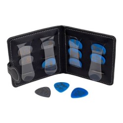 FUNDA BOSTON PARA PÚAS PVC NEGRO Y AZUL +12 púas | Música Bilbao