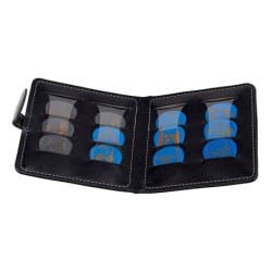 FUNDA BOSTON PARA PÚAS PVC NEGRO Y AZUL +12 púas | MÚSICA BILBAO