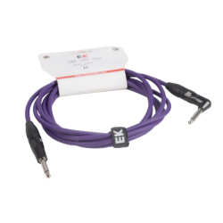 CABLE EK AUDIO PARA GUITARRA JACK RECTO-ACODADO 6M VIOLETA | Música Bilbao