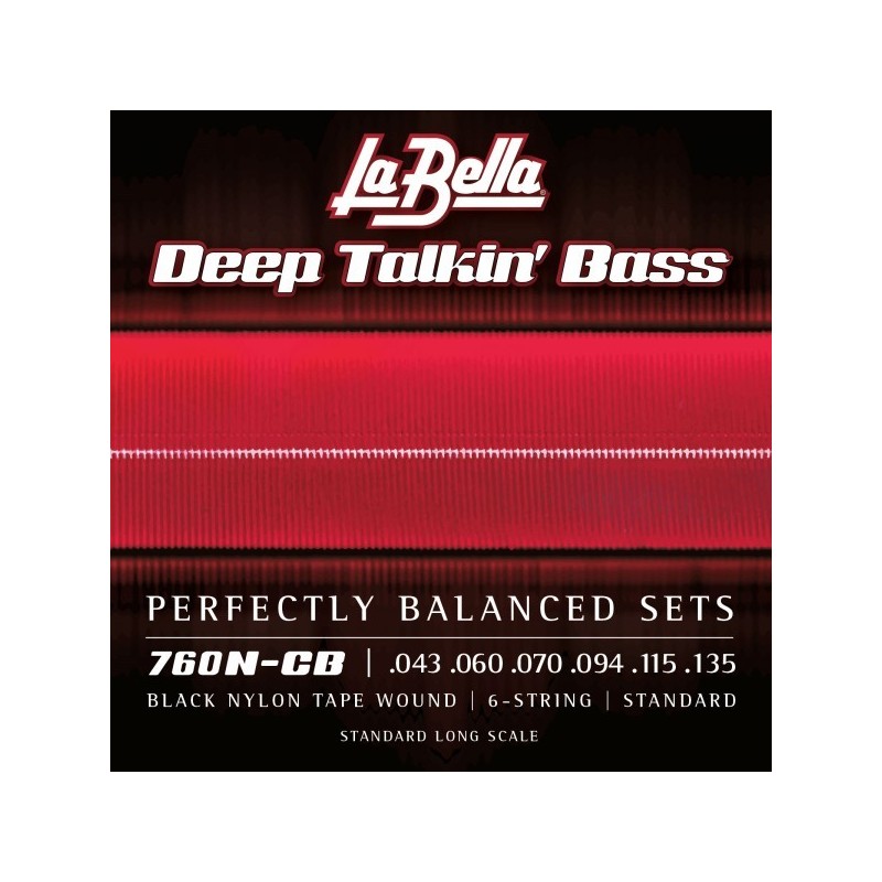 JUEGO DE CUERDAS PARA BAJO DEEP TALKIN´BLACK NYLON 6 CUERDAS