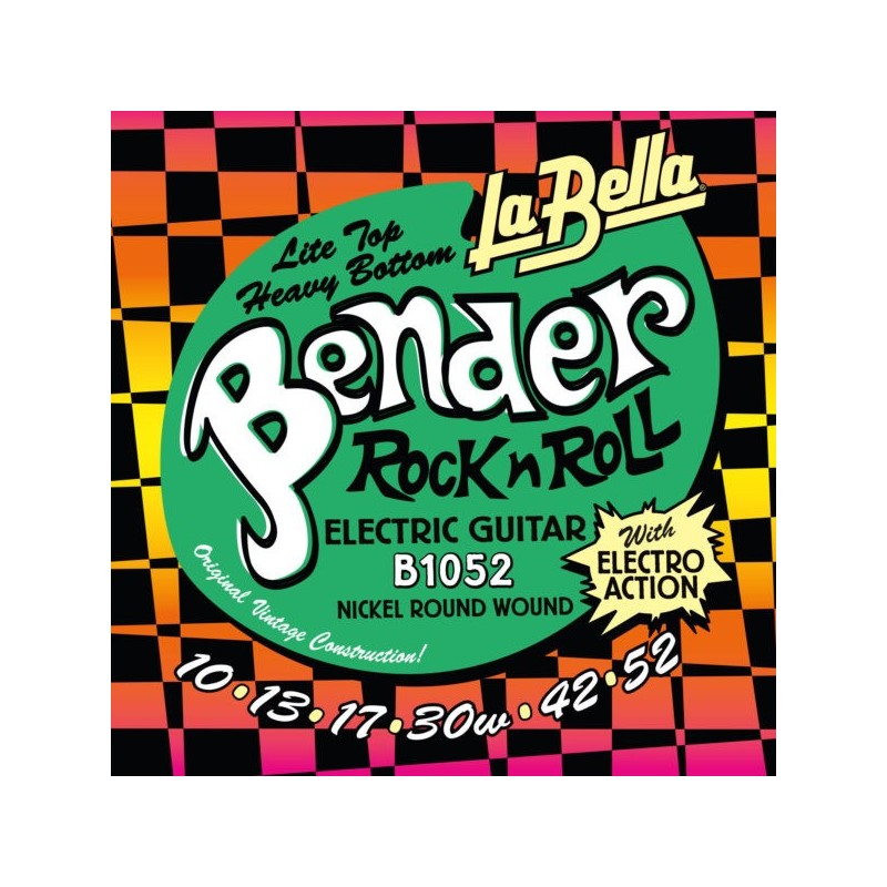 JUEGO DE CUERDAS PARA GUITARRA ELÉCTRICA LA BELLA SUPER BENDER LTHB 10-52