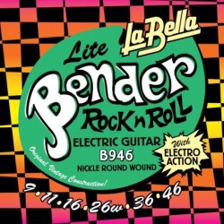 JUEGO DE CUERDAS PARA GUITARRA ELÉCTRICA LA BELLA SUPER BENDER LIGHT 09-46