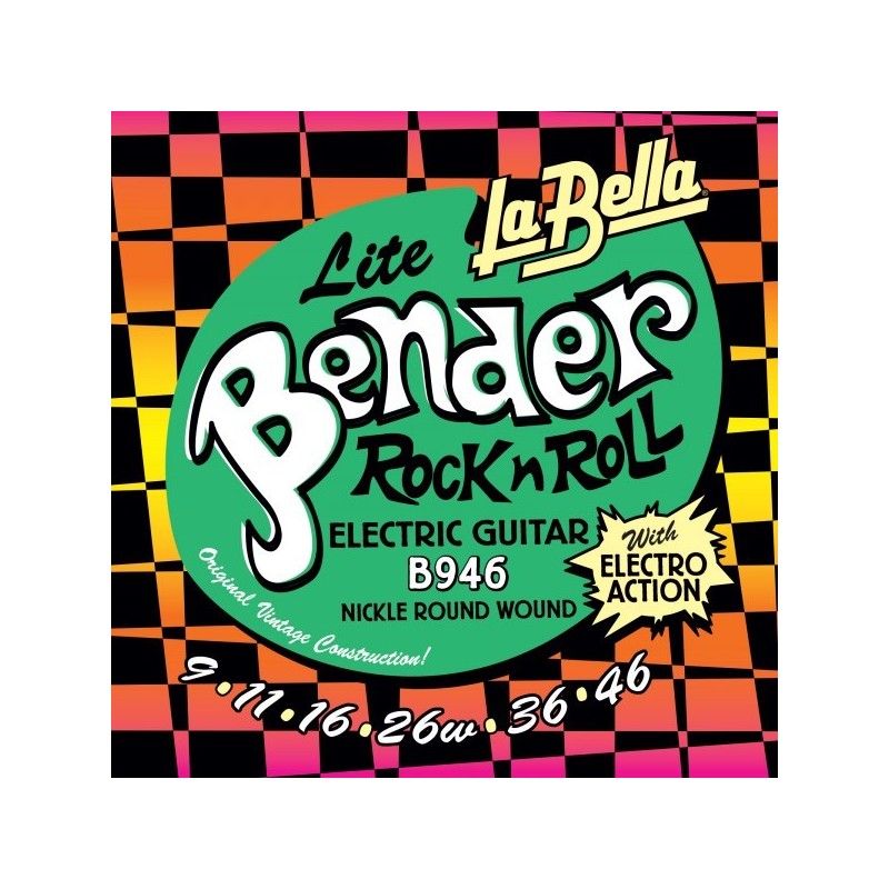 JUEGO DE CUERDAS PARA GUITARRA ELÉCTRICA LA BELLA SUPER BENDER LIGHT 09-46