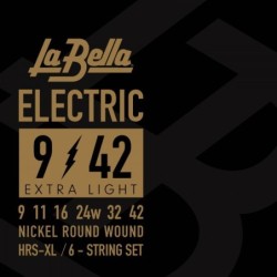 JUEGO DE CUERDAS PARA GUITARRA ELÉCTRICA LA BELLA HRS EXTRA LIGHT 09-42