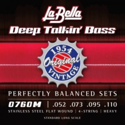 JUEGO DE CUERDAS LA BELLA PARA BAJO DEEP TALKIN ORIGINAL 052-110