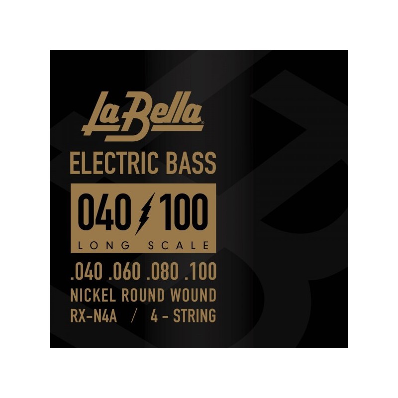 JUEGO DE CUERDAS LA BELLA PARA BAJO ELÉCTRICO RXN4A NICKEL 040-100