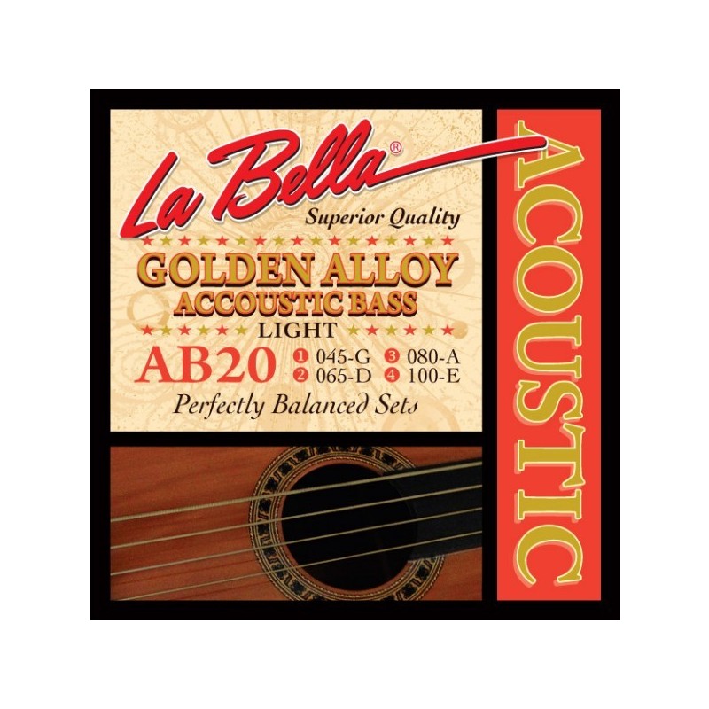 JUEGO DE CUERDAS PARA BAJO ACÚSTICO GOLDEN ALLOY LIGHT