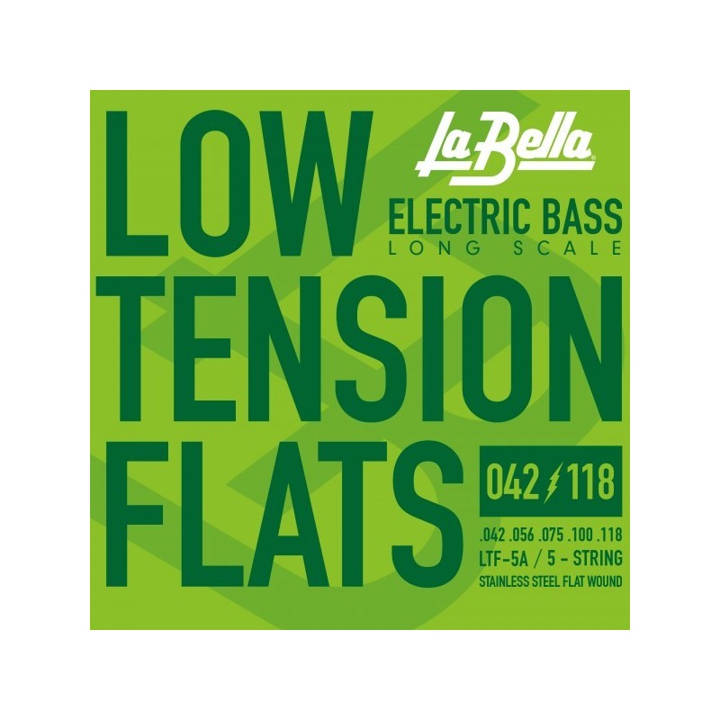 JUEGO DE CUERDAS PARA BAJO DE 5 CUERDAS LOW TENSION FLATS