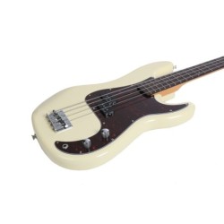 BAJO ELÉCTRICO PRECISIÓN BASS DE PRODIPE SERIE PB80 BLANCO VINTAGE | MÚSICA BILBAO
