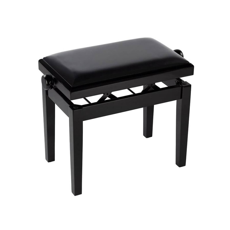 BANCO PIANO BOSTON DELUXE AJUSTABLE TERCIOPELO NEGRO | MÚSICA BILBAO