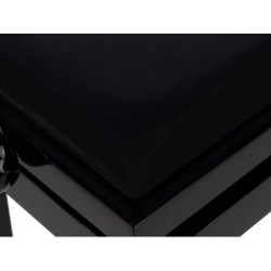 BANCO PIANO BOSTON DELUXE AJUSTABLE TERCIOPELO NEGRO | MÚSICA BILBAO