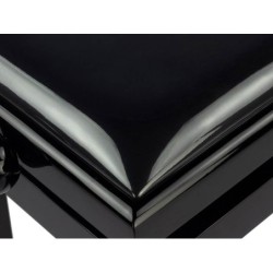BANCO PIANO BOSTON DELUXE AJUSTABLE VINILO NEGRO | MÚSICA BILBAO