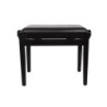 BANCO PIANO BOSTON AJUSTABLE NEGRO BRILLANTE VINILO | MÚSICA BILBAO