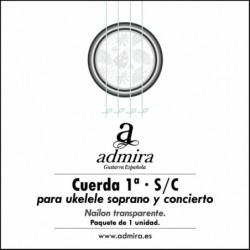 1  CUERDA ADMIRA PARA UKELELE SOPRANO/CONCIERTO NAILON CA501UKSC