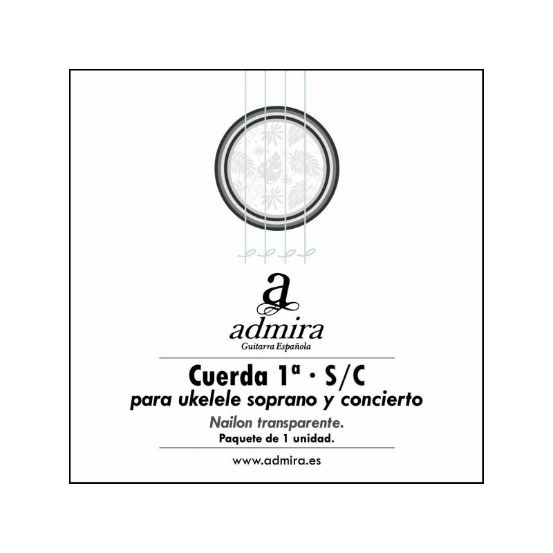 1  CUERDA ADMIRA PARA UKELELE SOPRANO/CONCIERTO NAILON CA501UKSC