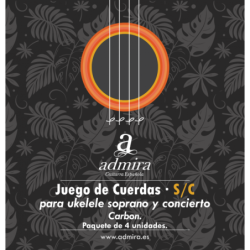 JUEGO DE CUERDAS ADMIRA PARA UKELELE SOPRANO Y CONCIERTO CA500UKCSC CARBON