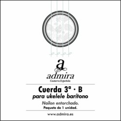 3 CUERDA ADMIRA PARA UKELELE BARITONO NAILON ENTORCHADO CA503UKB