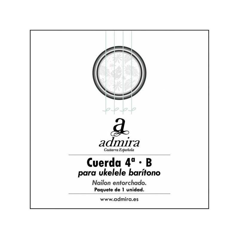 4 CUERDA ADMIRA PARA UKELELE BARITONO NAILON ENTORCHADO CA504UKB