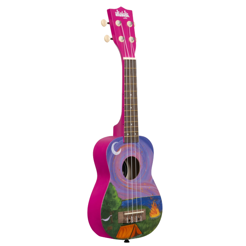 UKELELE SOPRANO SERIE UKADELIC GRAPHIC TOP CAMPING