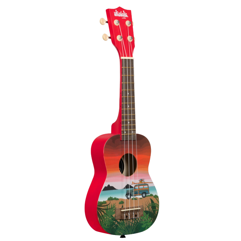 UKELELE SOPRANO SERIE UKADELIC GRAPHIC TOP SURF