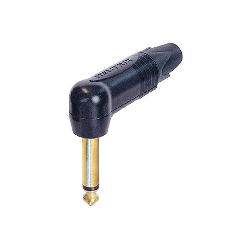 jack plug, 6,3 mm, 2-pole, gold contacts, angled b | MÚSICA BILBAO
