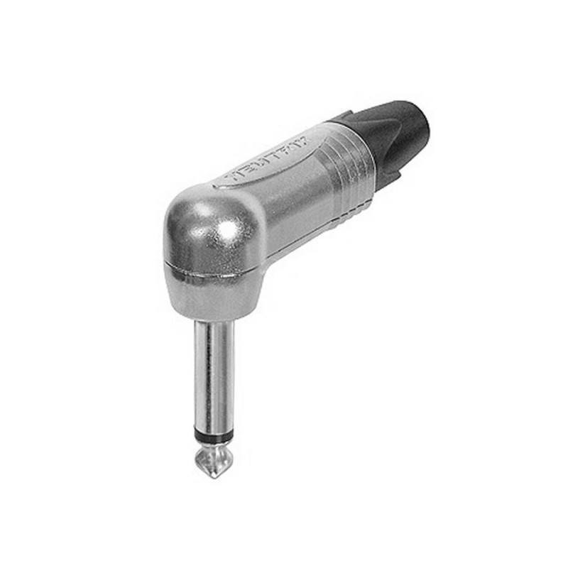 jack plug, 6,3 mm, 2-pole, nickel contacts, angled | MÚSICA BILBAO