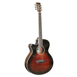 GUITARRA ACÚSTICA ELECTRIFICADA TANGLEWOOD TW4AVBLH MINI JUMBO CUTAWAY ZURDA