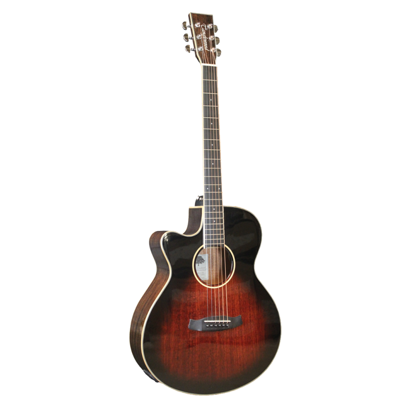 GUITARRA ACÚSTICA ELECTRIFICADA TANGLEWOOD TW4AVBLH MINI JUMBO CUTAWAY ZURDA