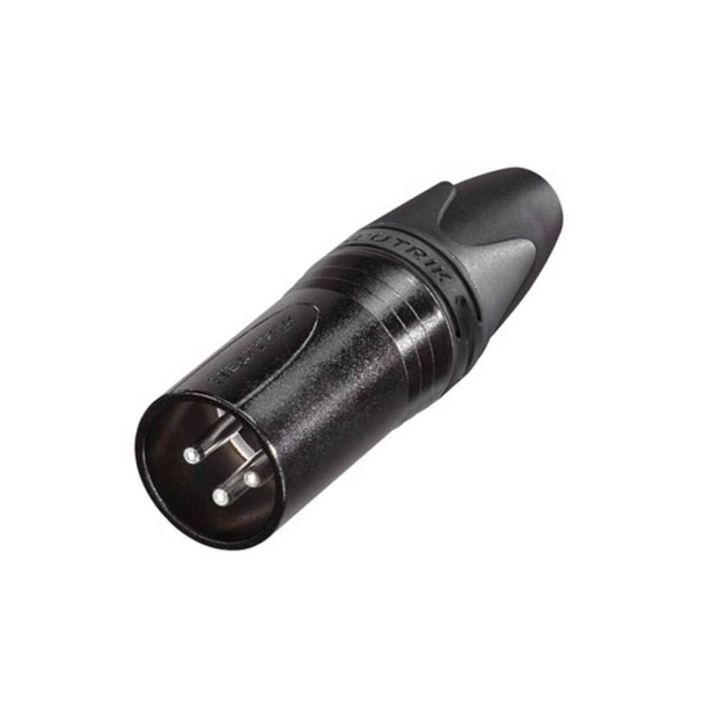 xlr plug, male, 3-pole, silver contacts, black hou | MÚSICA BILBAO