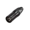 xlr plug, male, 3-pole, silver contacts, black hou | MÚSICA BILBAO