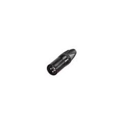 xlr plug, male, 3-pole, silver contacts, black hou | MÚSICA BILBAO