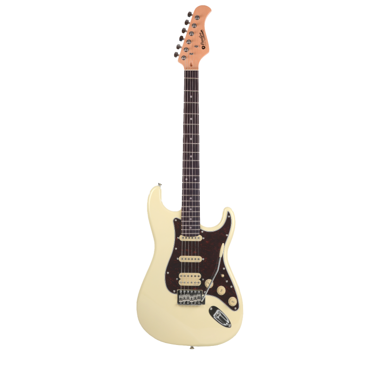 GUITARRA ELÉCTRICA PRODIPE SERIE ST83-RA STRATOCASTER BLANCO VINTAGE