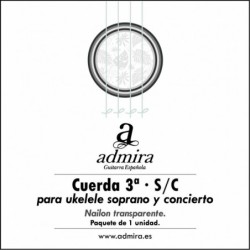 4 CUERDA ADMIRA PARA UKELELE SOPRANO/CONCIERTO NAILON CA504UKSC