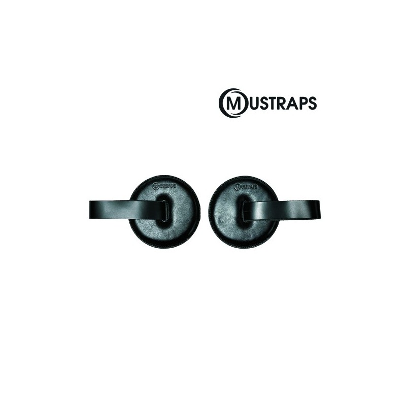 CORREA MUSTRAPS PARA PLATOS DE PIEL DE CIERVO NEGRA | MÚSICA BILBAO