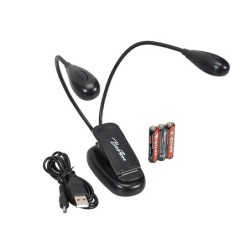 LUZ LED DOBLE BOSTON PARA ATRIL CON CABLE USB | MÚSICA BILBAO