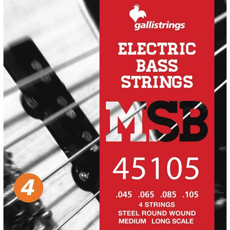 string set electric bass, steel medium, 045-065-08 | MÚSICA BILBAO