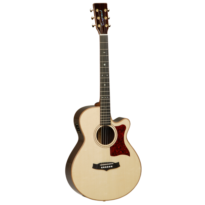 GUITARRA ACÚSTICA TANGLEWOOD SUPER FOLK CON CUTAWAY TW45HSRE