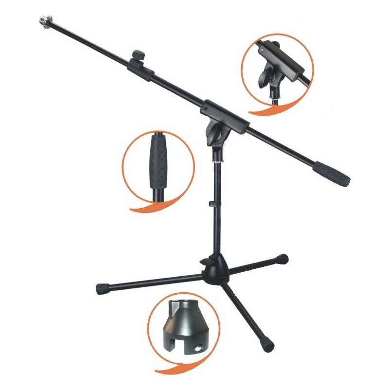 SOPORTE JIRAFA PROFESIONAL PARA MICRÓFONO EK CORTO MS010 | MÚSICA BILBAO