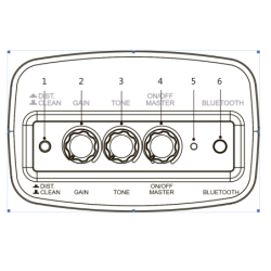 AMPLIFICADOR EK DE GUITARRA EKA05 PORTÁTIL 5W